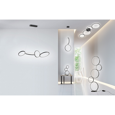 Rondo Stehleuchte 115cm 36W 3000K 4700lm LED integriert IP20 schwarz