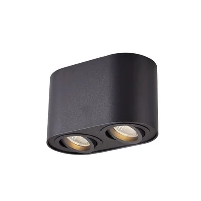 RONDOC Doppelspot Deckenleuchte 17,3cm GU10 IP20 schwarz