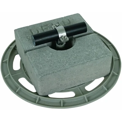 Roof bracket for HVI power cable 27-30 mm diameter with square concrete base 4.7 kg and washer DLH ZS 27 V2A BES180 GP300 K