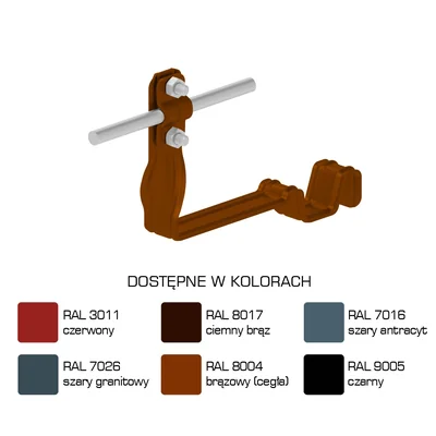 Roof bracket, profile, Z-diameter, PATTERN 7 Hd=70mm /LA/ TYPE AN-28C/LA/-N