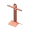 Roof-gable holder, height 12cm, copper bend