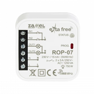 ROP-07 2-channel recessed radio receiver