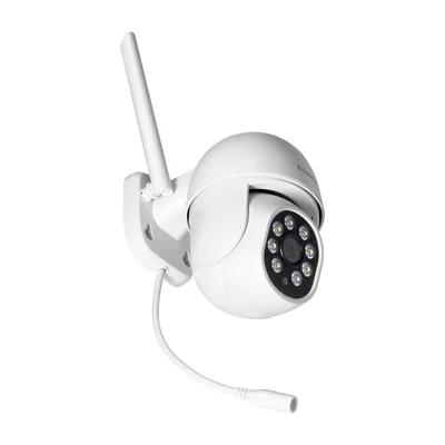 Rotating outdoor camera, 4MP, Wi-Fi, memory, motion detection, tracking function, two-way talk, night light