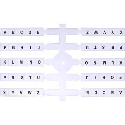 Rotulador flexible (10 x 20 uds.) A-Z (sin letra Q) (EO3)