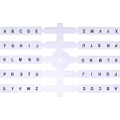Rotulador flexible (10 x 20 uds.) A-Z (sin letra Q) (EO3)