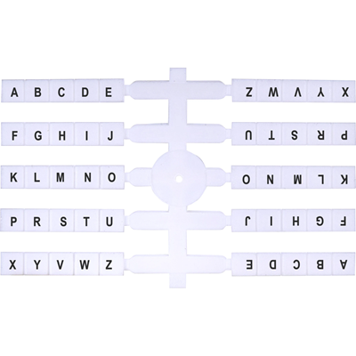 Rotulador flexible (10 x 20 uds.) A-Z (sin letra Q) (EO3)