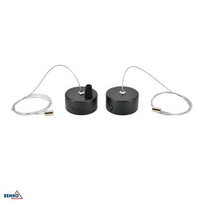 ROUND BLACK CEILING ROSETTLE WITH 1M CABLE