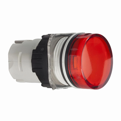 Round red LED signaling lamp