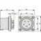 Rovná panelová zástrčka WTP 32/5 Zástrčka 32A/400V 3P+N+Z