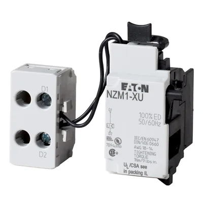 Розчеплювач мінімальної напруги з клемною колодкою, NZM1-XU24AC