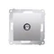 Розетка антени SAT одинарна (модуль) срібло (металік)