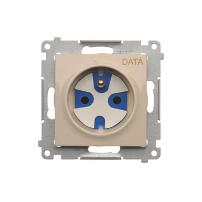Розетка DATA з ключем авторизації (модуль) 16A 250V гвинтові клеми кремова