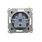 Розетка DATA з ключем авторизації (модуль) 230В, коричневий мат металік