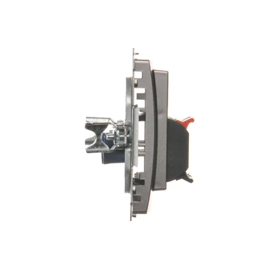 Розетка для динаміка 4-кратна з полем для опису (модуль) inox (металік)