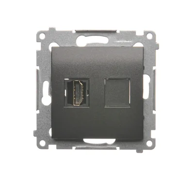Розетка HDMI (модуль) антрацит (металік)