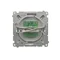 Розетка одинарна телефонна (модуль) RJ11 універсальна inox metalik