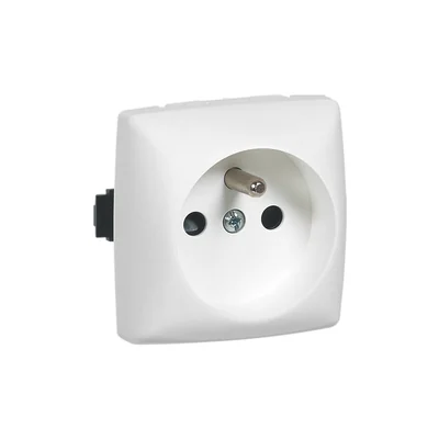 Розетка OTEO 2P+Z з контактним вимикачем, білий колір, 16A-250V~