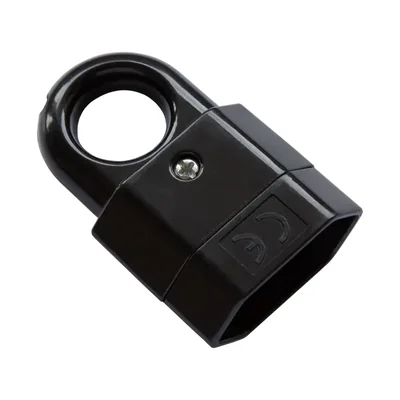 Розетка плоска з вушком чорна 2,5А