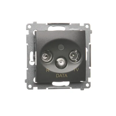 Розетка R-TV-DATA (модуль) антрацит (металік)