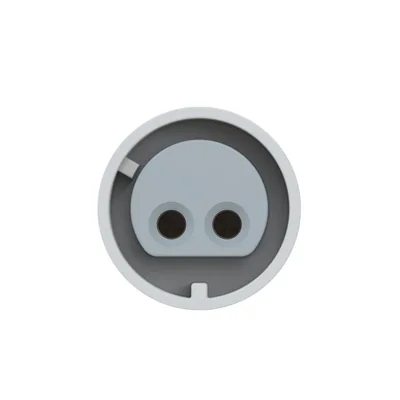Розетка щитова пряма 32A 2P 24/42V DC 10h IP66/67 (фланець 54X60, відстань між отворами 44X44), контакти нікельовані
