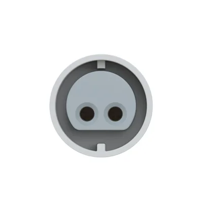 Розетка щитова пряма 32A 2P 42V 50/60Hz 12h IP44/54 (фланець 54X60, відстань отворів 44X44), контакти нікельовані