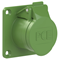 Розетка щитова пряма 32A 2P+Z 24/42V 100-200Hz 4h IP44/54 (фланець 70X70, відстань отворів 56X56), контакти нікельовані