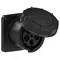 Розетка щитова пряма POWER TWIST 125A 3P+Z+N 400V 50/60Hz 6h IP66/67, фланець 120X120, відстань між гвинтами 100X100, серія MIDNIGHT