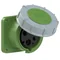 Розетка щитова пряма POWER TWIST 63A 2P+Z >50-500V 100-300Hz 10h IP66/67, фланець 100X100, відстань між гвинтами 80X80