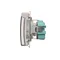 Розетка Simon Basic WMBW-53111x-1011 Schuko для версії IP44 з кришками (модуль) 16A, 250V~, гвинтові клеми; прозора кришка; біла