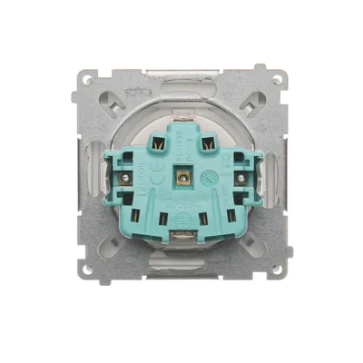 Розетка Simon Basic WMBW-73111x-1011 Schuko для версії IP44 (модуль) 16A, 250V~, гвинтові клеми; біла. Прозора кришка.