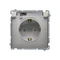Розетка Simon Basic WMBW-73111x-H011 Schuko для версії IP44 (модуль) 16A, 250V~, гвинтові клеми; сатин. Прозора кришка.
