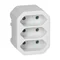 Rozgałęźnik 3x2P euro biały