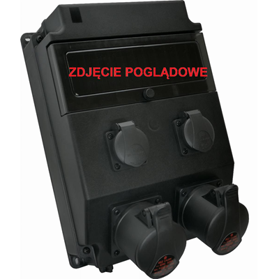 Rozvaděč 16A/5p 2x32A/5p 2x230V okenní 11M IP54 černý