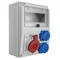Rozvaděč R-BOX 240 8S: 1x16A/5P, 2x250V, 400V, IP44
