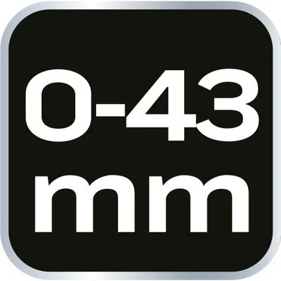 Розвідний ключ 256 мм, діапазон 0-43 мм