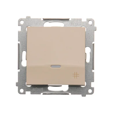 Роз'єм кросовий з LED підсвічуванням (модуль) 10A 250V швидкороз'єми крем