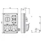 RSK-1 IP-44 switchboard Switchboards with on-off switch 40A - equipped with wiring for connecting protection devices - with sockets: 2x32A 3P+N+Z 400V~ 2x16A 2P+Z 250V~