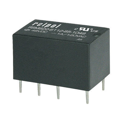 RSM822 relay, monostable, 2 changeover contacts, 2 A