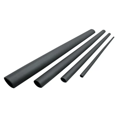 RTCK_9-3-C/1 Tubo termorretráctil de pared delgada con adhesivo (negro) 20 m/paquete.