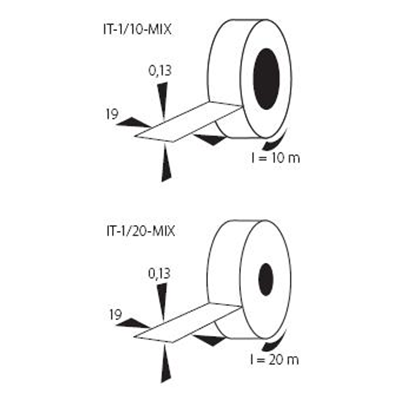 Rubans isolants auto-adhésifs IT-1/20 ROUGE