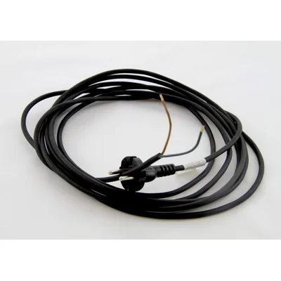 Rubber connection cable with molded straight plug, black, 250V~/10A H05RR-F 2x1mm² - 5m PZ1P-5-G