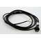 Rubber connection cable with molded straight plug, black, 250V~/10A H05RR-F 2x1mm² - 5m PZ1P-5-G
