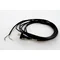 Rubber connection cable with molded straight plug, black, 250V~/10A H05RR-F 2x1mm² - 5m PZ1P-5-G