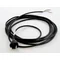 Rubber connection cable with molded straight plug, black, 250V~/10A H05RR-F 2x1mm² - 5m PZ1P-5-G