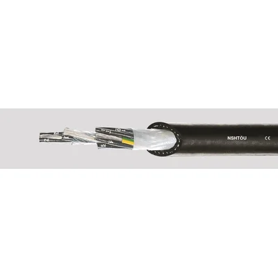 Rubber control and power cable, for cable reels NSHTÖU 12G2.5 mm², black, core identification according to DIN VDE 0293-308