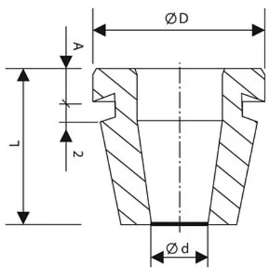 Rubber gland with a diameter of 63mm white 5 pcs.