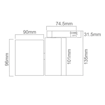RULLO BIANCO MOBILE TRACK Reflektor für GU10-Schienen max.60W weiß