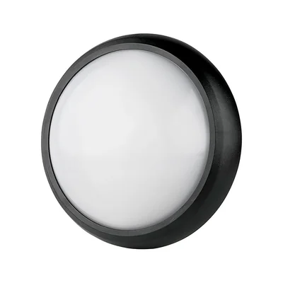 Runde 12-W-LED-Deckenleuchte / IP54 / Farbe: 3000 K / Gehäuse: Schwarz