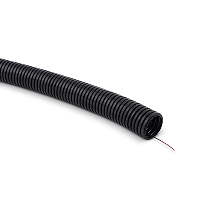 Rura elektroinstalacyjna karbowana PVC odporna na promieniowanie UV z pilotem, 750N RKSSUVP 25/20-50mb