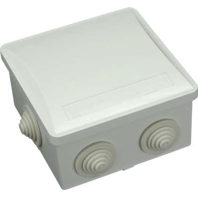 S-BOX Instalační krabice 80x40x80mm 6 tlumivek PG13,5 IP44 šedá